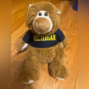 Brown Plush Bear with Michigan Shirt